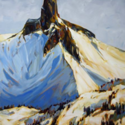 Susie Cipolla artist painting A nice day for a hike - Black Tusk