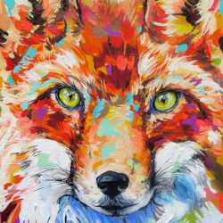 Whistler artist Andrea Mueller fox painting