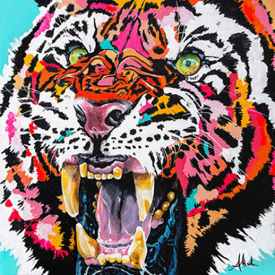 Whistler artist Andrea Mueller tiger painting