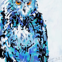 Whistler artist Andrea Mueller Owl painting